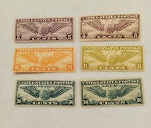 USPS BRIEFMARKEN - Winged Globe Air Mails postfrisch - 6er Set (S605) - Bild 1 von 2