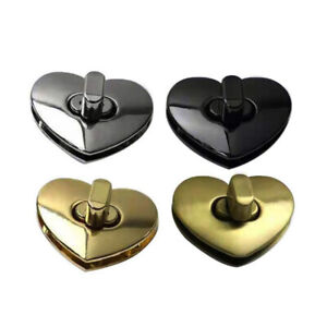 Metal Heart shape Bag Turn Lock Twist Lock Clasp Bag Handbag Bag Purse L-wf