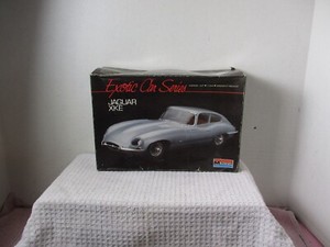 A boxed Monogram Jaguar XKE 1/8 scale unassembled model kit