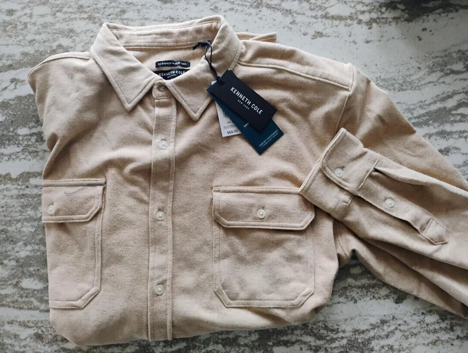 Kenneth Cole мобильности вязаный Techni-Cole длинным рукавом рубашка большой новом Бесплатная доставка! - Изображение 1 из 1