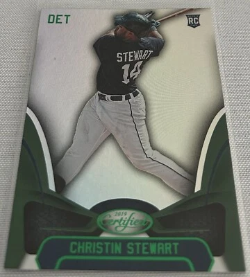 2019 Certified Baseball Christin Stewart Detroit Tigers Mirror Green Rookie #27 - Image 1 of 4