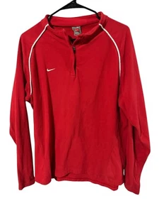 VINTAGE Nike Men's Sweater Size XL Mini Swoosh Half Zip Pullover Y2K Therma Fit - Picture 1 of 15