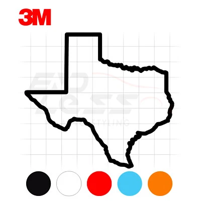 TX State Outline Peel & Stick Vinyl Decal Sticker Car Wrap Film - Image 1 of 2