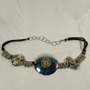 Vintage 1980's Artisan Art to Wear Belt Mixed Metal Cinch Waist Bohemian Korea - Picture 1 of 13