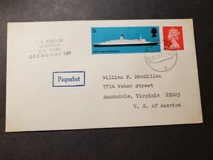 British Ship SS AVALON Naval Cover 1978 PAQUEBOT Holland, Netherlands - Picture 1 of 2