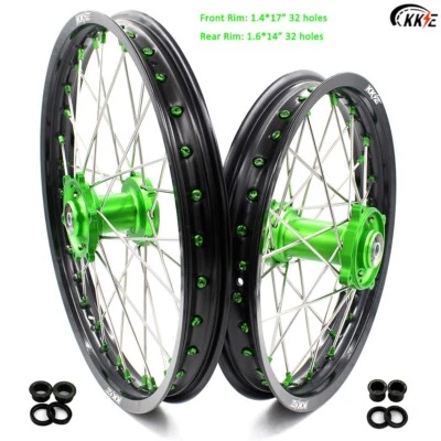 Juego de llantas para niños KKE 17-14 aptas para Kawasaki KX80 1993-2000 KX85 2001-2025 KX100 Foto 1 de 4