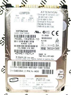 Hitachi 10.06GB DK23CA-10 IDE 04E084 Laptop A/A0G1 C/A HardDrive WIPED & TESTED! - Image 1 of 4