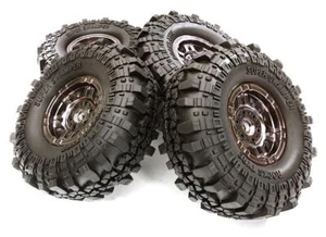 Composite Dual 6 Spoke Off-Road 1.9 Size Wheel & Tire (4) (O.D.=110mm) - Picture 1 of 1