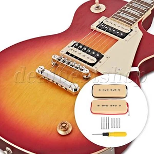 2 x Single Coil Pickups w/ Screwdriver for Electric Guitar Cream Color - Picture 1 of 9