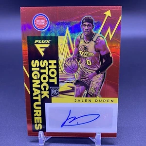 #/49 2022-23 Panini Flux Jalen Duren RC Auto Pistons Rookie Hot Stock Signatures - Picture 1 of 2