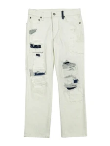 Lauren Ralph Lauren Women's Plus Patchwork Straight Pants (14W, White Wash) - Picture 1 of 3