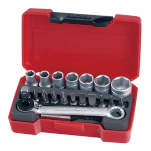 Mini Crick Con Bicchieri E Punte Professionale Teng Tools Racheting Driver Set - Foto 1 di 1