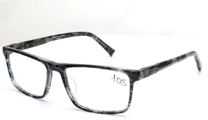 John Varvatos V404 Smoke Mens Rectangle Eyeglasses 56mm - Picture 1 of 6