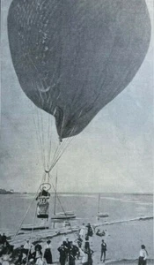 1901 Balloonist Leo Stevens illustrated - Picture 1 of 5