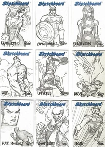 MARVEL CREATORS SKETCHBOARDS BEIGE / OFF WHITE VERSION BY SKYBOX 1998 CHOOSE - Picture 1 of 17