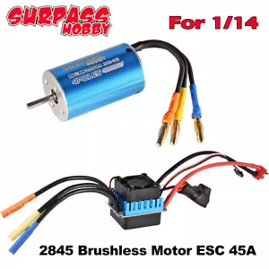 SURPASS HOBBY 2845 Brushless Motor 4500KV 45A ESC Combo for 1/14 RC Car Upgrade - Picture 1 of 11