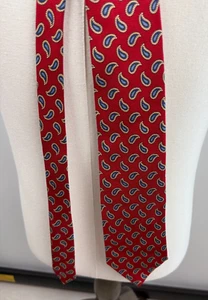 Polo Ralph Lauren Silk Teardrop Red Handmade In USA Neck Tie - Picture 1 of 6