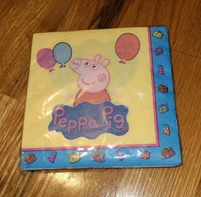 Servilletas de bebidas Peppa Pig Party Supplies 16ct. Foto 1 de 2