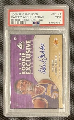 SP GUsd. 2009-10 Kareem Abdul Jabbar Retro RC Exc. Sigs /25 PSA9/10 AUTO, POP 1  Foto 1 de 3