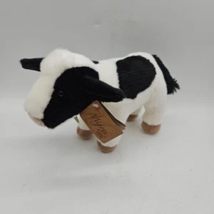 MIyoni Black White Holstein Cow Plush Realistic 9" Stuffed Animal Aurora 2023 - Picture 1 of 6