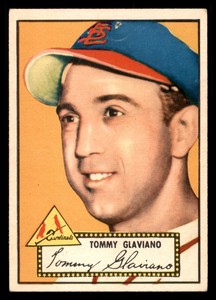 1952 Topps Tommy Glaviano Red Back Fair (pin hole) #56 Baseball Card