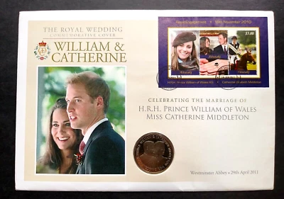 Aitutaki (Cook Is) - "WILLIAM & CATHERINE ~ THE ROYAL WEDDING" Coin Cover 2011 - Image 1 of 4