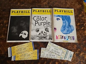 Broadway Playbill Phantom Of The Opera Hairspray Color Purple 2007 + Tickets - Picture 1 of 21