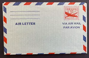 UC16 Air Letter Sheet Unused DC-4 Skymaster for Foreign Postage 1955 10c Red - Picture 1 of 2