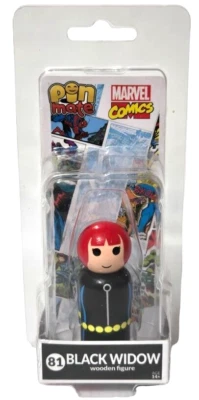 Figura de madera coleccionable Pin Mate 2017 Marvel Comics #81 Black Widow 2 pulgadas (14+) Foto 1 de 4