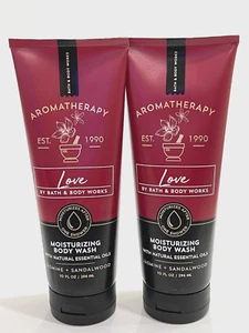 2x Bath & Body Works Aromatherapy - Love - Moisturizing Body Wash 10 fl oz - Picture 1 of 2