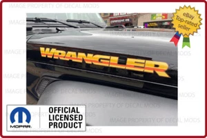 (2x) Retro Jeep WRANGLER Hood Vinyl Decals Stickers JK 2007 - 2018 FJ9X4 - Picture 1 of 2