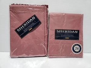 Sheridan Standard Europe Percale 250 Threadcount Pillowcase x 2 Pink (B3) - Picture 1 of 4