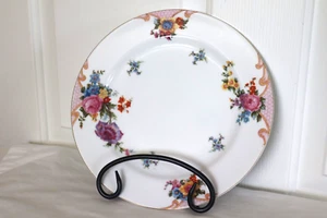 KONGO CHINA Bridal Rose 10" Speiseteller 1930er rosa Rankgitter Blumen viktorianisch - Bild 1 von 5