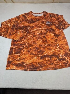 Mossy Oak Men Long Sleeve  Fishing Shirt 2XL Orange Flame  - Picture 1 of 15