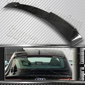Real Carbon Fiber Rear Roof Window Spoiler Wing Fit 2012-2018 Audi A7 S7 RS7 4DR - Picture 1 of 5