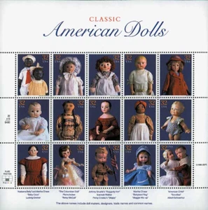 Classic American Dolls - Sheet of 15 USPS 32 cent Stamps - Scott #3151 - Picture 1 of 1