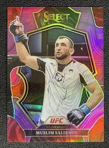 2023 Panini Select UFC Muslim Salikhov Premier Level #187 Purple Prizm 77  /99