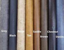 Faux Leather Upholstery Fabric AGED LOOK DISTRESSED STYLE FINISH (10 Colours)