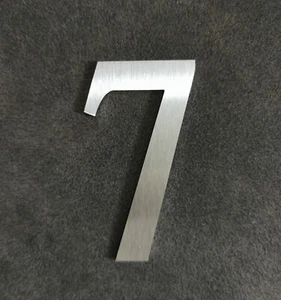 Zahl 7 Metall Edelstahl Zahlen Hausnummern Schilderbeschriftung Schriftzüge 6cm - Bild 1 von 2