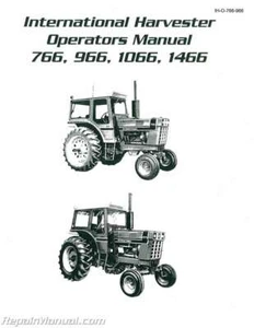 International Harvester 766 966 1066 1466 Diesel Operators Manual - Picture 1 of 1