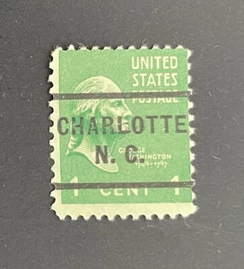 Charlotte, North Carolina Type 255 Precancel - 1 cent Prexie - U.S. #804 - NC - Picture 1 of 1