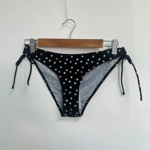 Anthropologie Becksondergaard Fae Bibi Bikinihose zum Binden. Schwarzer Smiley. Medium - Bild 1 von 6