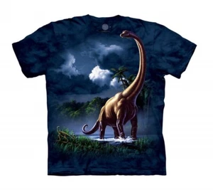 Dinosaur Brachiosaurus Jurassic Park Mountain Triassic Reptile Blue Shirt S-5X - Picture 1 of 4