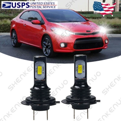 Kit de faros LED H7 blancos 6K bombillas de haz bajo HKB para KIA Forte 5 Koup 2017-2019 Foto 1 de 4