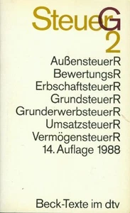 Beck-Texte im dtv: Steuergesetze II  14. Auflage 1988 - Bild 1 von 1