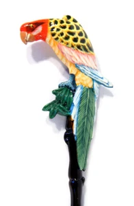 Hand Painted 18" Backscratcher Back Scratcher Yellow Parrot 80P - Picture 1 of 3