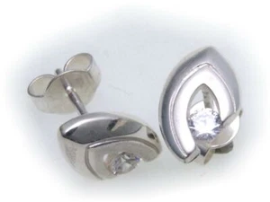 Pendientes mujer circonita plata real 925 plata de ley pendientes enchufe S2076  - Imagen 1 de 2