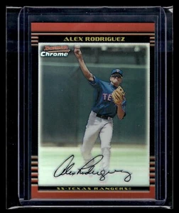 2002 Bowman Chrome Refractor #3 Alex Rodriguez 420/500 Rangers - Picture 1 of 2