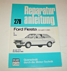 Manual de Reparación Ford Fiesta L,S,Ghia Con 1,0 - Y 1,1 Liter-Motor - Ab 1976 - Imagen 1 de 3