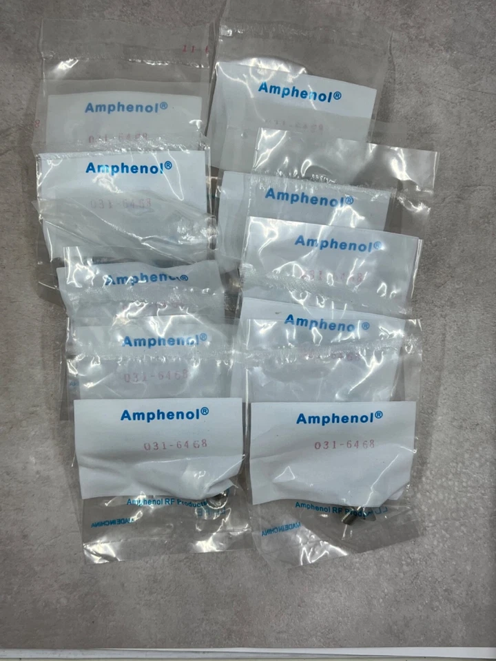 AMPHENOL 031-6468 CONNECTORS Threaded Screw (LOT OF 10) NOS (A) - Image 1 of 4